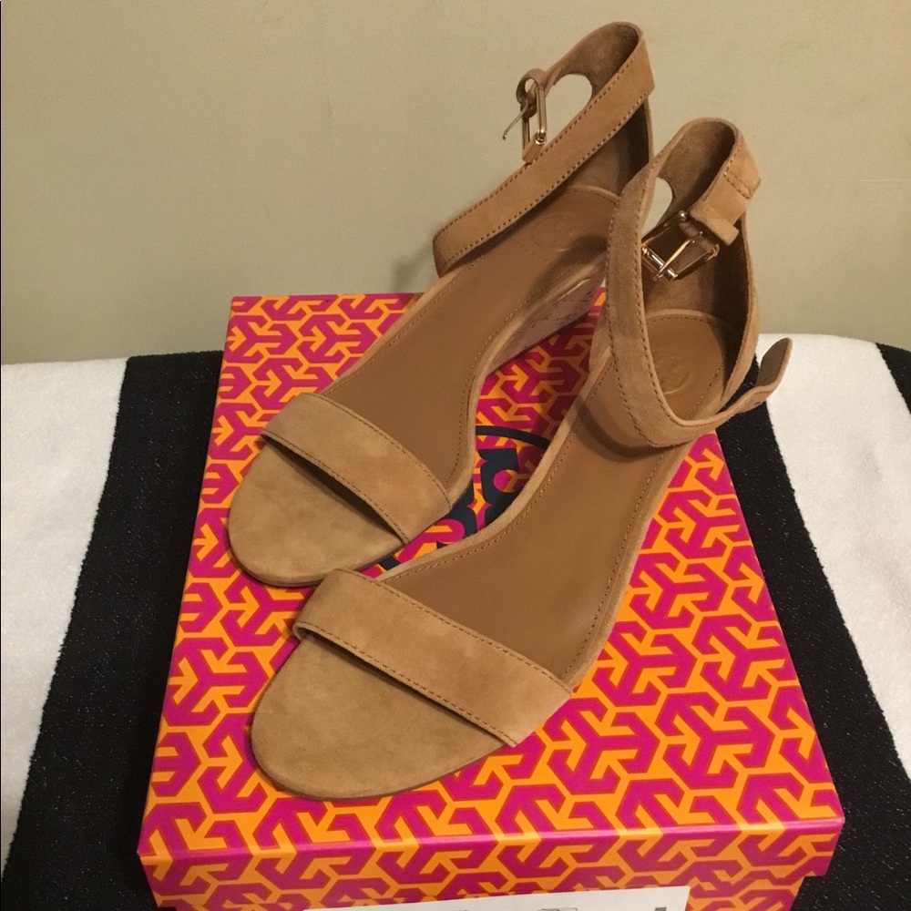 Tory Burch Tan Suede Sandals